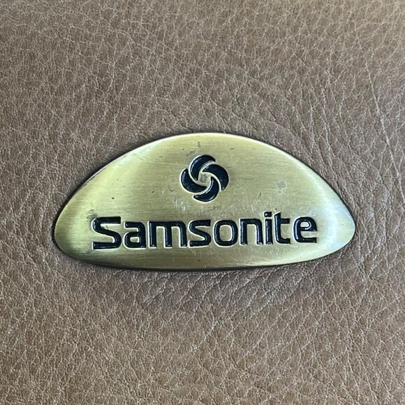 Samsonite Brown Leather Adjustable Shoulder Strap & Top Handle Messenger Bag - Picture 4 of 14